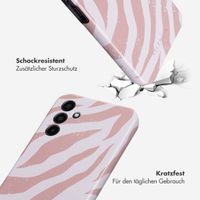 Selencia Vivid Tough Back Cover für das Samsung Galaxy A15 (5G/4G) - Colorful Zebra Old Pink