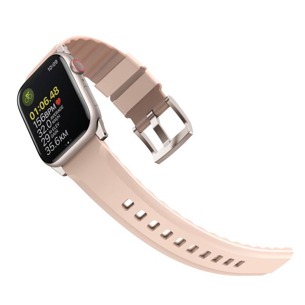 Uniq Linus AiroSoft™ Silikonarmband für das  Apple Watch Series 1 t/m 9 / SE (38/40/41 mm) | Series 10 / 11 (42 mm) - Rose Pink