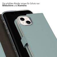 Selencia Echtleder Klapphülle Apple iPhone 14 Plus - Air Blue
