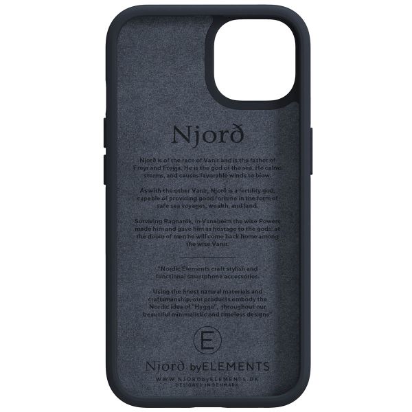 Njorð Collections Salmon Leather MagSafe Case für das iPhone 13 - Dark Grey