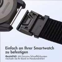 imoshion QuickFit® Nylon Armband -   Garmin 22 mm Anschluss - Größe L/XL - Schwarz
