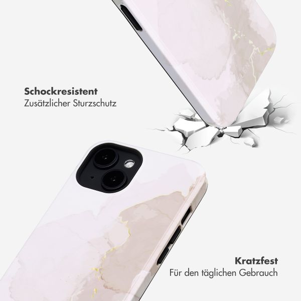 Selencia Vivid Rückabdeckung mit MagSafe Apple iPhone 14 - Marble Light Brown