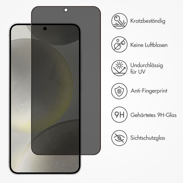 Accezz Privacy Displayschutz aus gehärtetem Glas Samsung Galaxy S24 / S25