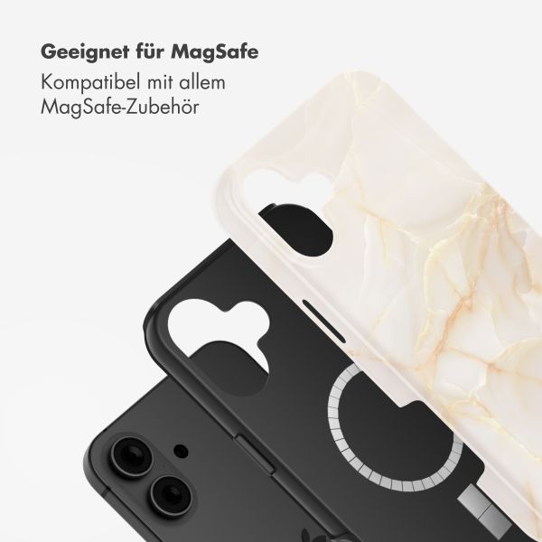 Selencia Vivid Rückabdeckung mit MagSafe Apple iPhone 16 - Golden Beige Marble