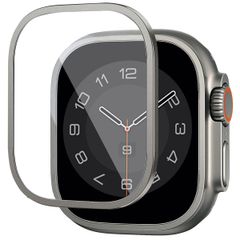 WiWu Easy Install Displayschutz mit Rand aus gehärtetem Glas für die Apple Watch Series 7–9 – 45 mm – Silber