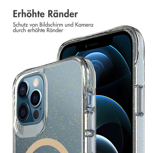imoshion Klare Glitter Backcover mit MagSafe Apple iPhone 12 (Pro) - Gold