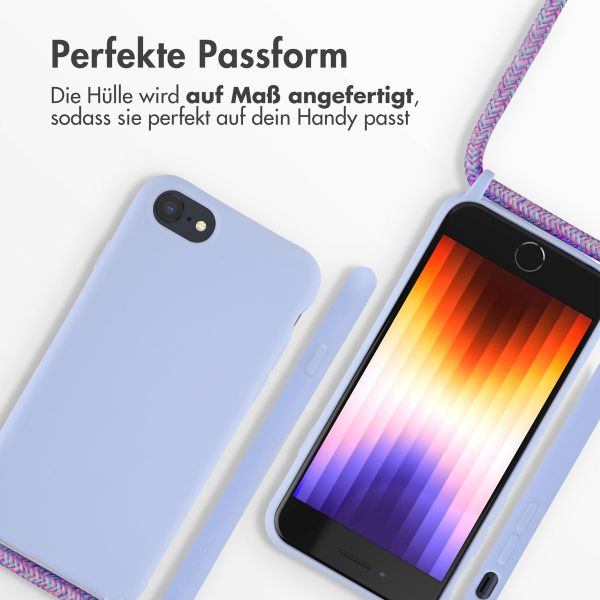 imoshion SilikonHülle mit Band Apple iPhone SE (2022 / 2020) / 8 / 7 - Violett