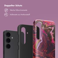 Selencia Vivid Back Cover Samsung Galaxy S24 - Marble Purple