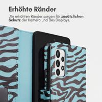 imoshion Design Klapphülle Samsung Galaxy A52(s) (5G/4G) - Black Blue Stripes