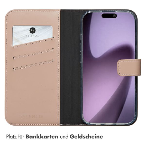 Selencia Echtleder Klapphülle Apple iPhone 17 - Dusty Pink