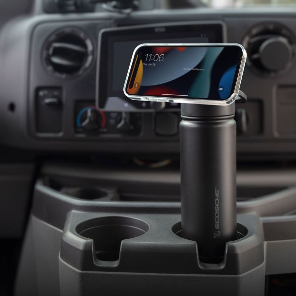 Scosche MagicMount Flask - Handyhalterung – Isolierte Trinkflasche 650ML – MagSafe – Schwarz