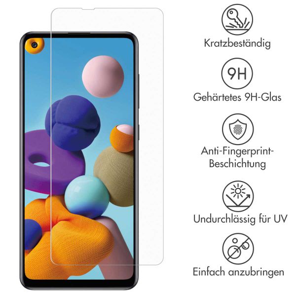 Accezz Screen Protector aus gehärtetem Glas Samsung Galaxy A21s
