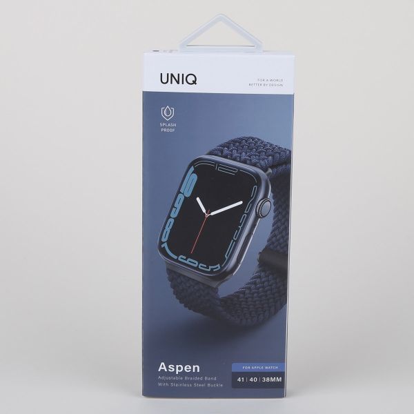 Uniq Aspen Geflochtenes Armband für die Apple Watch Series 1 bis 9 / SE (38/40/41 mm) | Series 10 (42 mm) - Oxford Blue