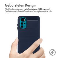 imoshion Brushed Back Cover für das Motorola Moto G22 - Dunkelblau