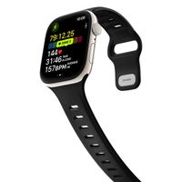 Nomad Tempo Silikonarmband für das  Apple Watch Series 1 - 9 / SE (38/40/41 mm) | Series 10 / 11 (42 mm) - Black