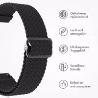 imoshion Gewebtes Nylonarmband - Universeller 22-mm-Anschluss - Schwarz