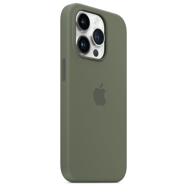 Apple Silikon-Case MagSafe für das iPhone 14 Pro - Olive