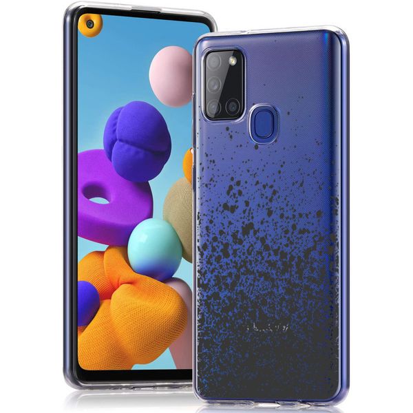 imoshion Design Hülle Samsung Galaxy A21s - Spritzer - Schwarz