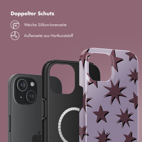 Selencia Vivid Rückabdeckung mit MagSafe Apple iPhone 15 - Stars Plum Lilac