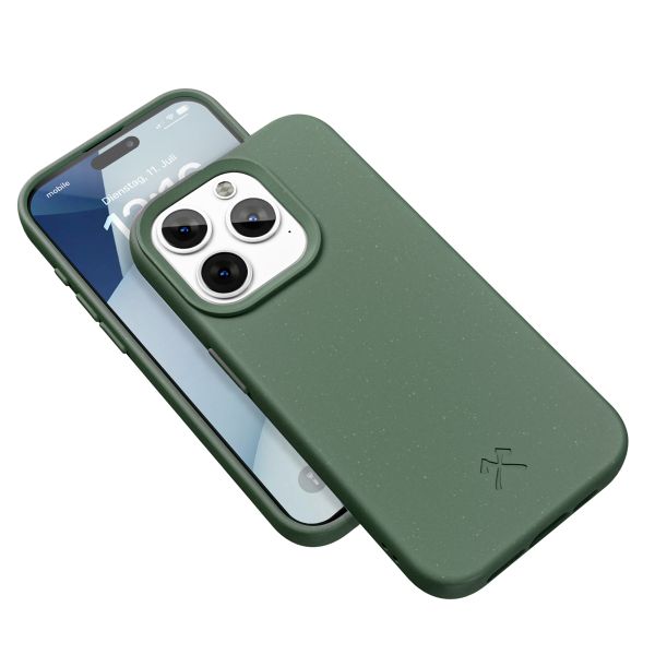 Woodcessories Bio Case MagSafe für das iPhone 15 Pro - Midnight Green