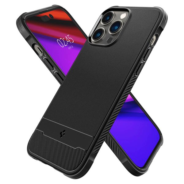 Spigen Rugged Armor Backcover MagSafe für das Apple iPhone 14 Pro Max- Schwarz