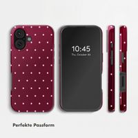 Selencia Vivid Back Cover Apple iPhone 17 - Happy Dots Burgundy