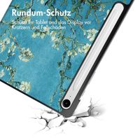 imoshion Design Trifold Klaphülle Samsung Galaxy Tab S9 11.0 Zoll / Tab S10 FE / S9 FE 10.9 Zoll - Green Plant