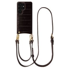 Selencia Nova Echtleder Backcover mit Kartenhalter Samsung Galaxy S26 Ultra - Dark Chocolate