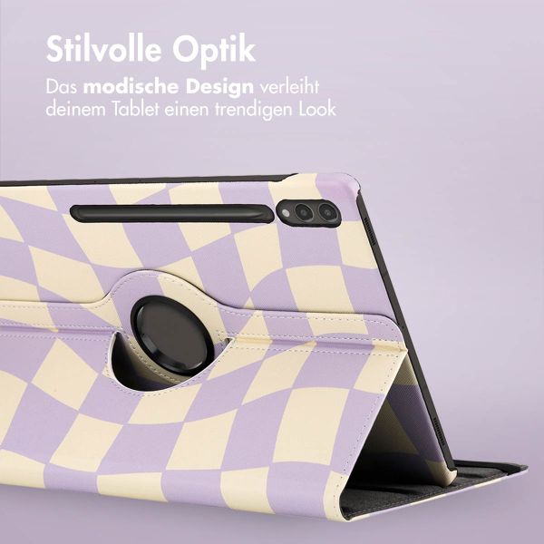 imoshion 360° drehbare Design Klapphülle Samsung Galaxy Tab S10 Ultra / Tab S9 Ultra - Dancing Cubes