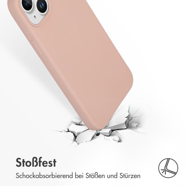 Accezz Liquid Silikoncase für das iPhone 15 Plus - Rosa