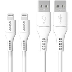 Accezz 2 Pack MFI-zertifiziertes Lightning- auf USB-Kabel - 2 m - Weiß