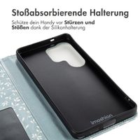 imoshion Design Klapphülle Samsung Galaxy S26 Ultra - Smoke Green Flowers