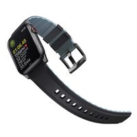 Uniq Linus AiroSoft™ Silikonarmband für das  Apple Watch Series 1 t/m 9 / SE (38/40/41 mm) | Series 10 / 11 (42 mm) - Midnight Black