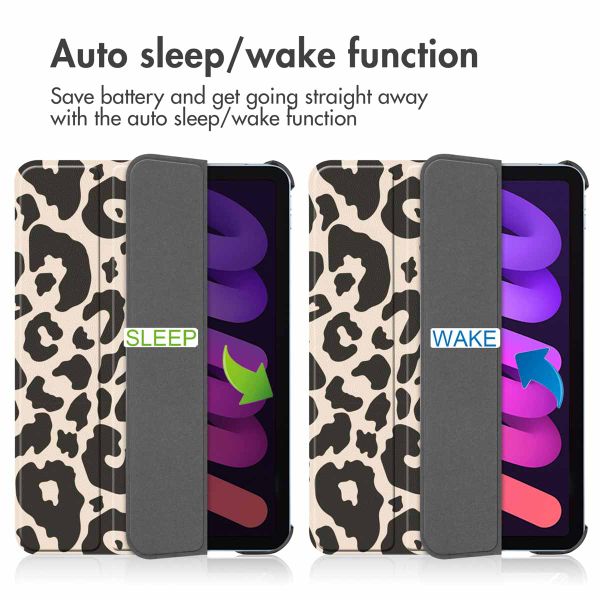 imoshion Design Trifold Klaphülle Apple iPad Mini 7 (2024) / iPad Mini 6 (2021) - Leopard
