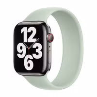 Apple Silikon Solo Loop für das  Apple Watch | 44/45/46/49 mm - Größe 4 - Mineral Green