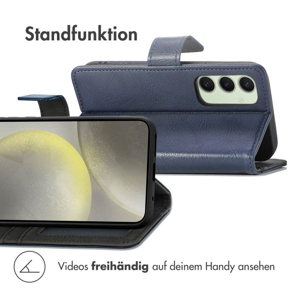 imoshion Luxuriöse Klapphülle Samsung Galaxy S24 FE - Dunkelblau