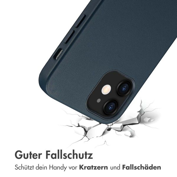 Accezz MagSafe Leather Backcover Apple iPhone 12 (Pro) - Nightfall Blue