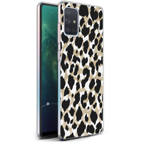 imoshion Design Hülle für das Samsung Galaxy A71 - Leopard / Schwarz