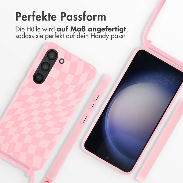 imoshion Silikonhülle design mit Band für das Samsung Galaxy S23 - Retro Pink