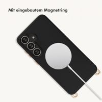 Selencia Rivièra Backcover mit MagSafe mit abnehmbaren Haken Samsung Galaxy S25 FE - Velvet Black