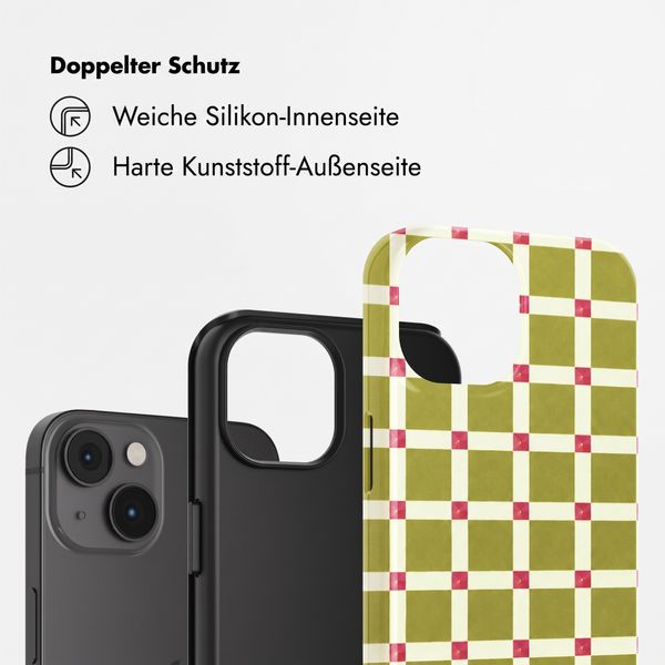 Selencia Vivid Back Cover Apple iPhone 14 - Check This Olive