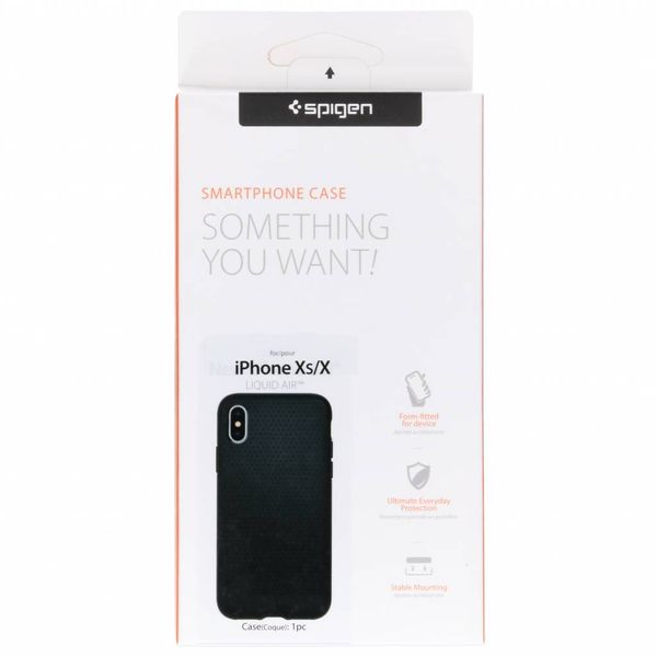 Spigen Liquid Air™ Backcover Apple iPhone X / Xs - Schwarz