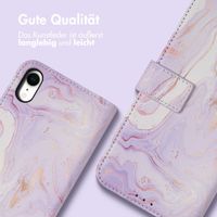 imoshion Design Klapphülle Apple iPhone Xr - Purple Marble