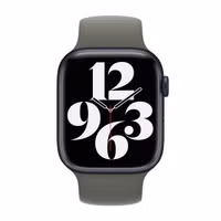 Apple Silikon Solo Loop für das  Apple Watch | 44/45/46/49 mm - Größe 2 - Olive