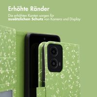 imoshion Design Klapphülle für das Motorola Moto G34 - Green Flowers