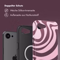 Selencia Vivid Rückabdeckung mit MagSafe Apple iPhone 16e - Wavy Swirl Pink Plum