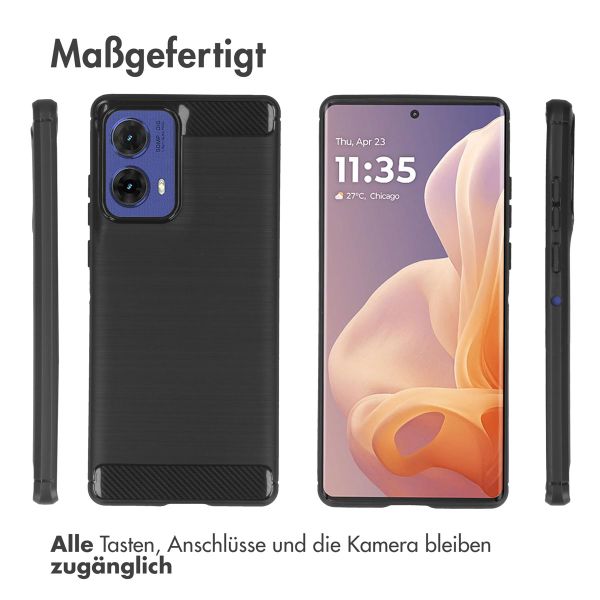 imoshion Brushed Back Cover für das Motorola Moto G85 - Schwarz