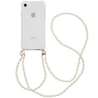 imoshion Handykette mit Perlen + Handgelenkschlaufe Apple iPhone SE (2022 / 2020) / 8 / 7 - Transparent