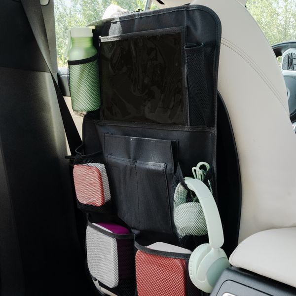 imoshion Autositz Organizer für Kinder – 9 Fächer - Inklusive Tablet-Halter – Schwarz