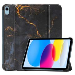 imoshion Design Trifold Klaphülle Apple iPad 11 (2025) 11 Zoll A16 / iPad 10 (2022) 10.9 Zoll - Black Marble